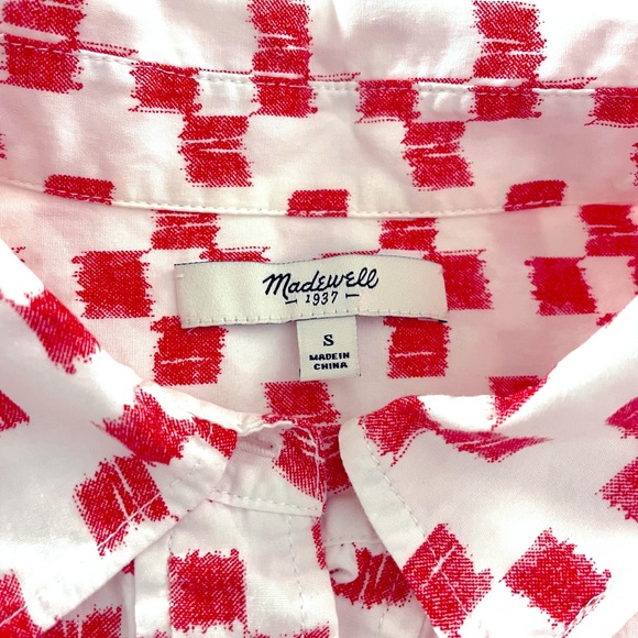 Madewell red blouse - Picture 2 of 8